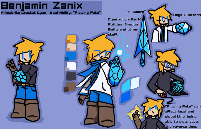 Example of flat colour reference sheet.